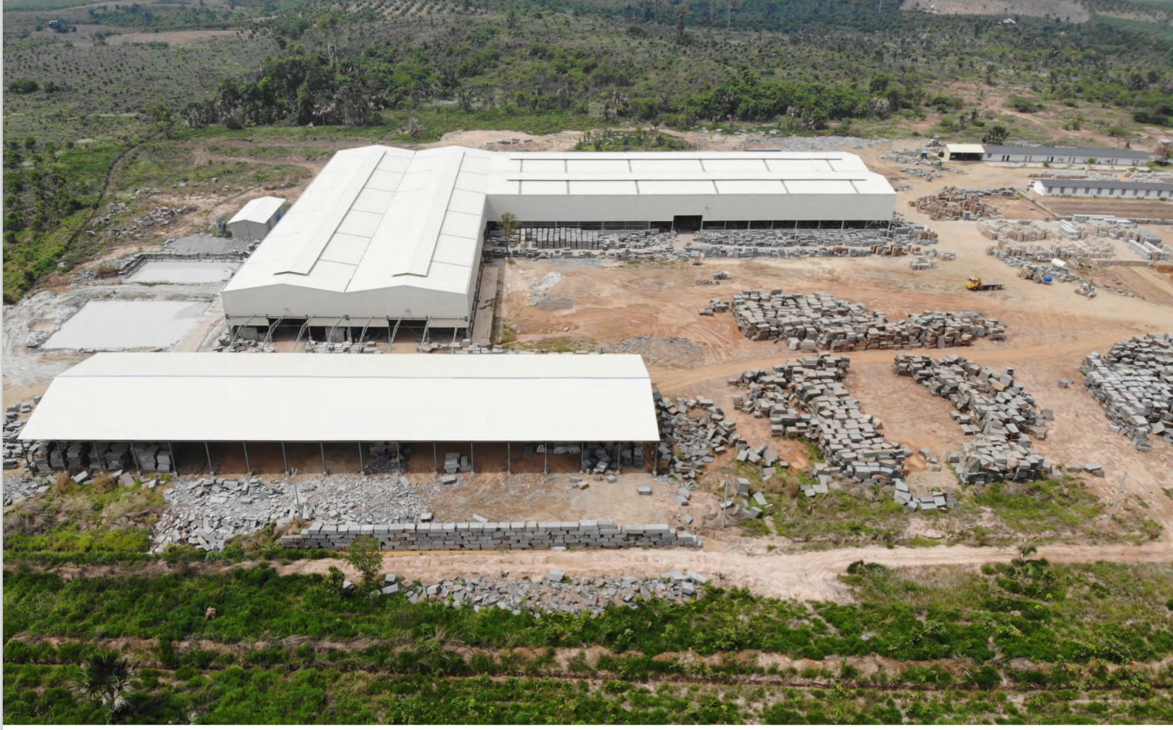 YESTONE Cambodia Granite Factory Aerial View